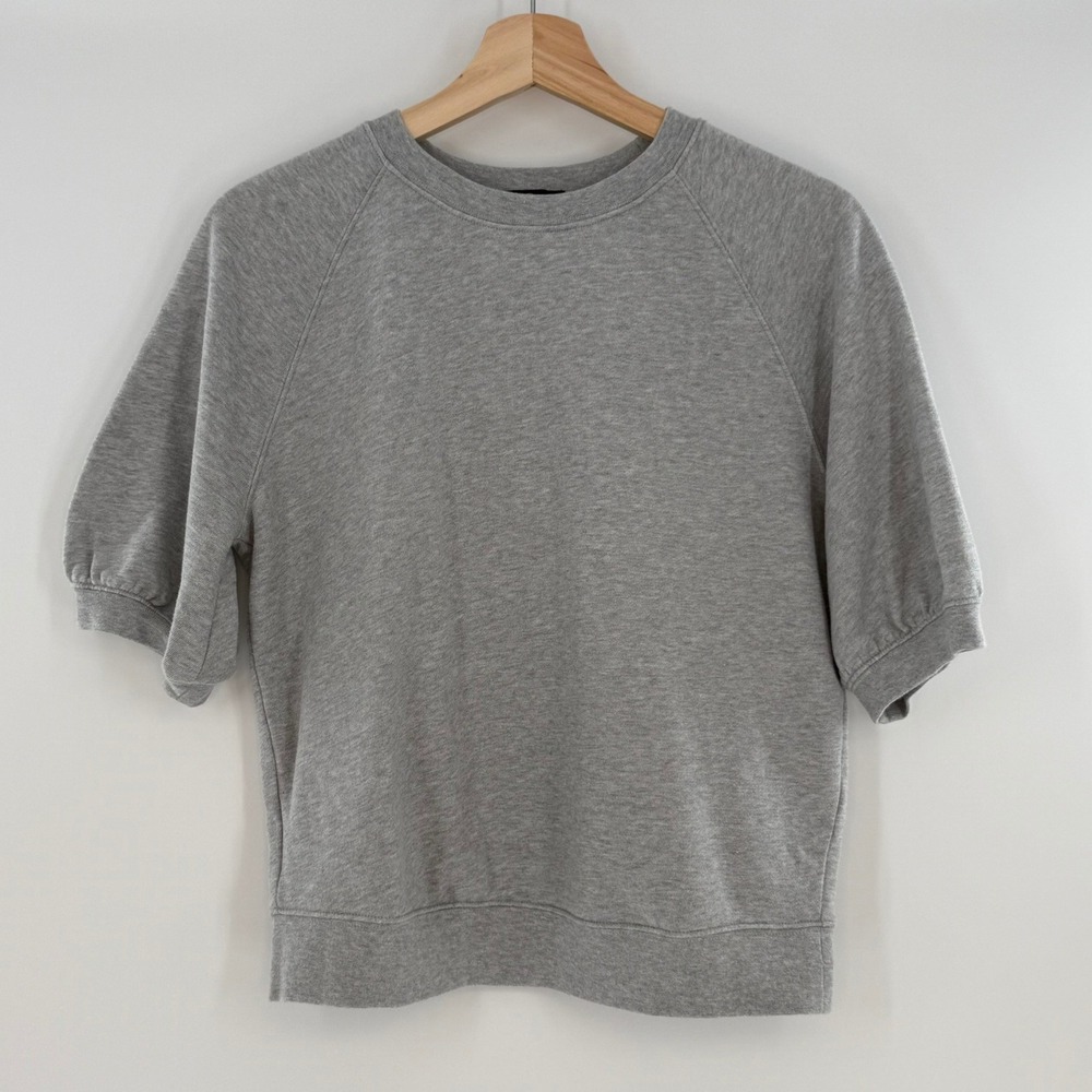 Rails Lia Short Sleeve Sweatshirt Heather Gray Size Small